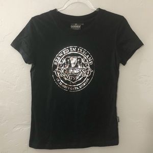 Guinness Beer Shirt NWT Black with silver